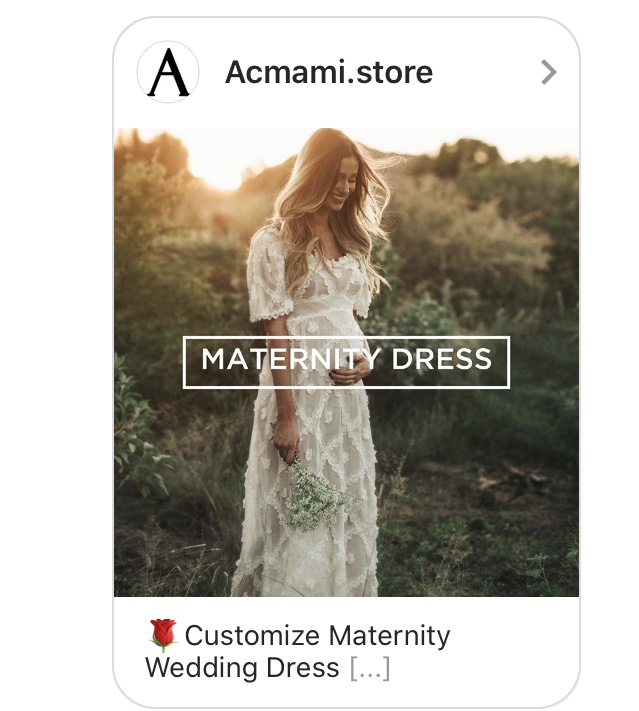 instagram pregnancy ad maternity wedding dress
