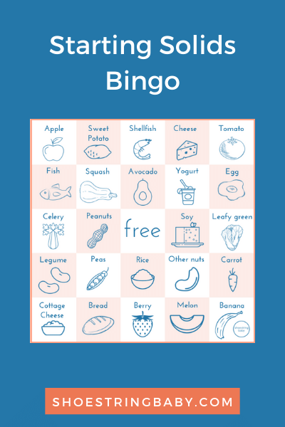 starting solids bingo