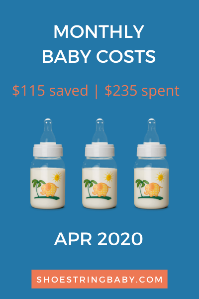 monthly baby costs - april 2020
