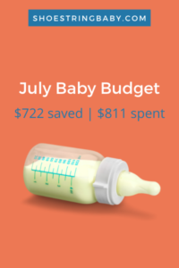 July 2020: Monthly Baby Budget – $722 Saved