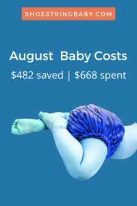 August 2020: Monthly Baby Costs – $668 Saved