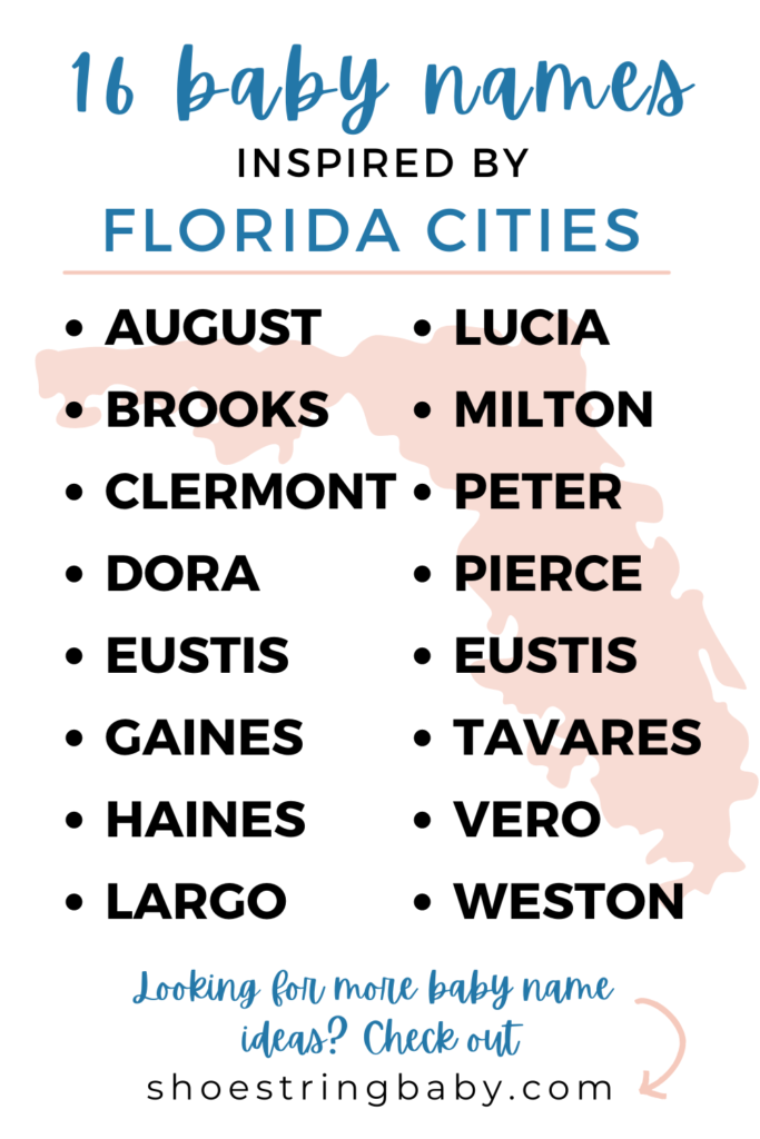List of baby names inspired by Florida cities