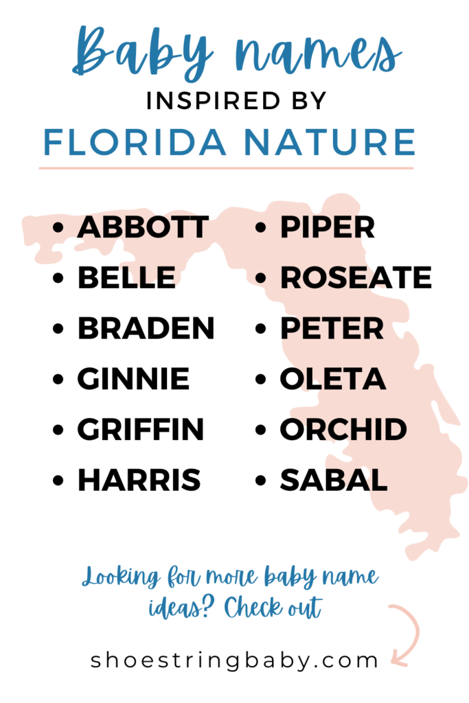 List of Cute baby names from Florida's nature