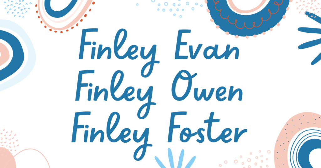 Example boy middle names for Finley
