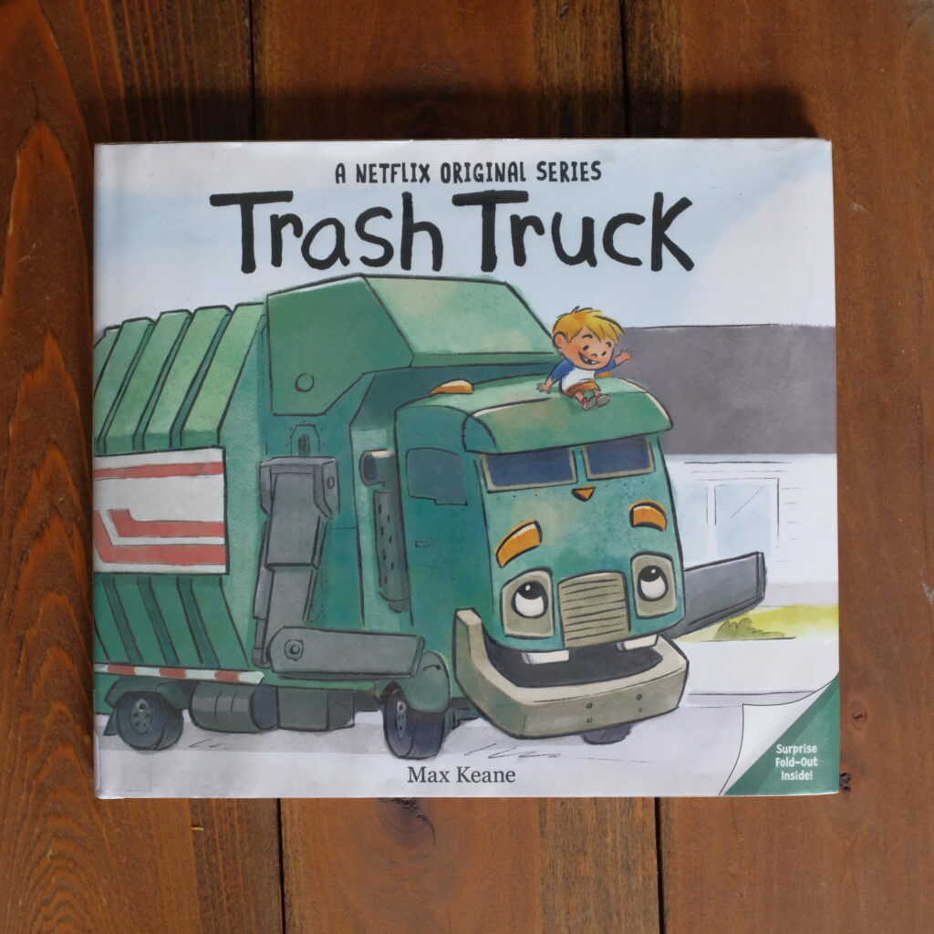 Trash truck kids book cover