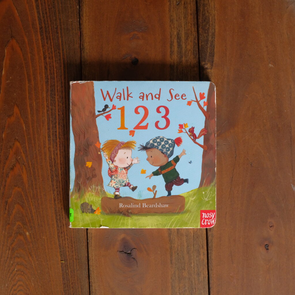 Walk and See 1, 2, 3 board book about an autumn walk in nature