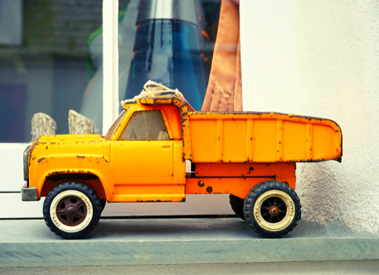 orange truck toy