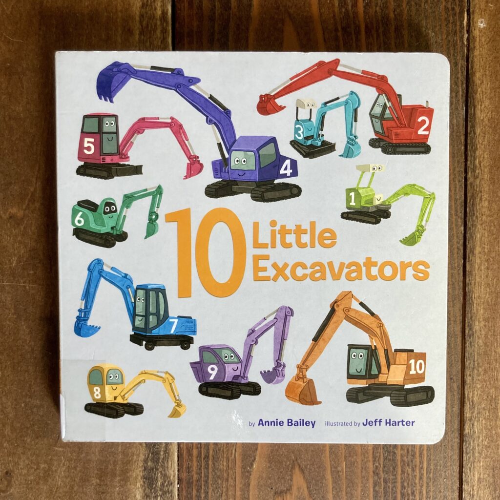 10 little excavators toddler counting book