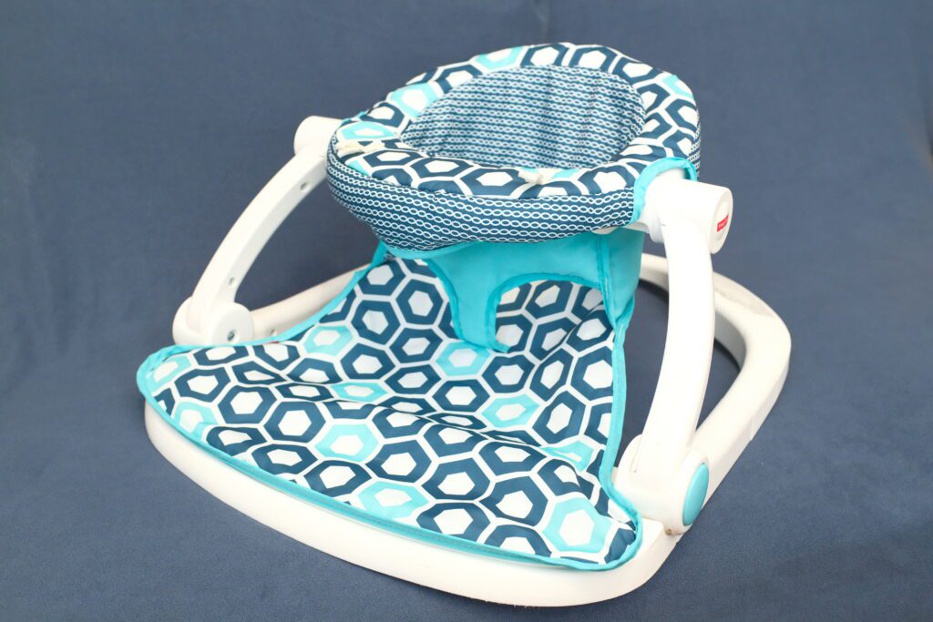 blue Fisher Price Sit-Me-Up Chair