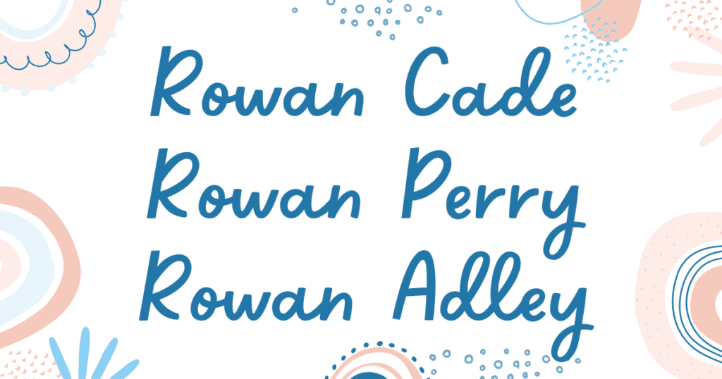 Gender neutral middle names for Rowan