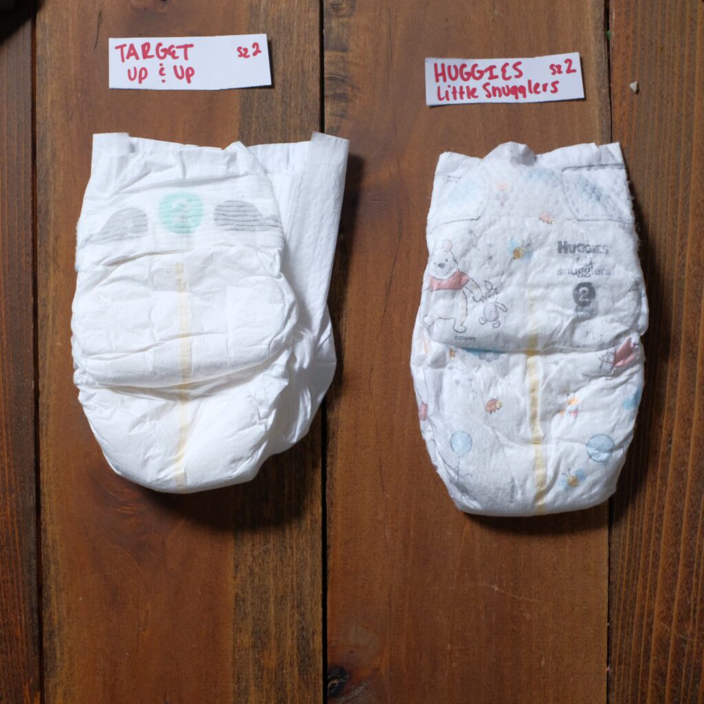 Huggies vs. Target Up & Up Diaper Review (+ Real Life Testing!)