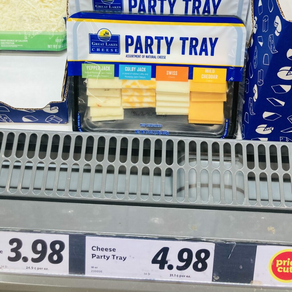 lidl party tray of cheese