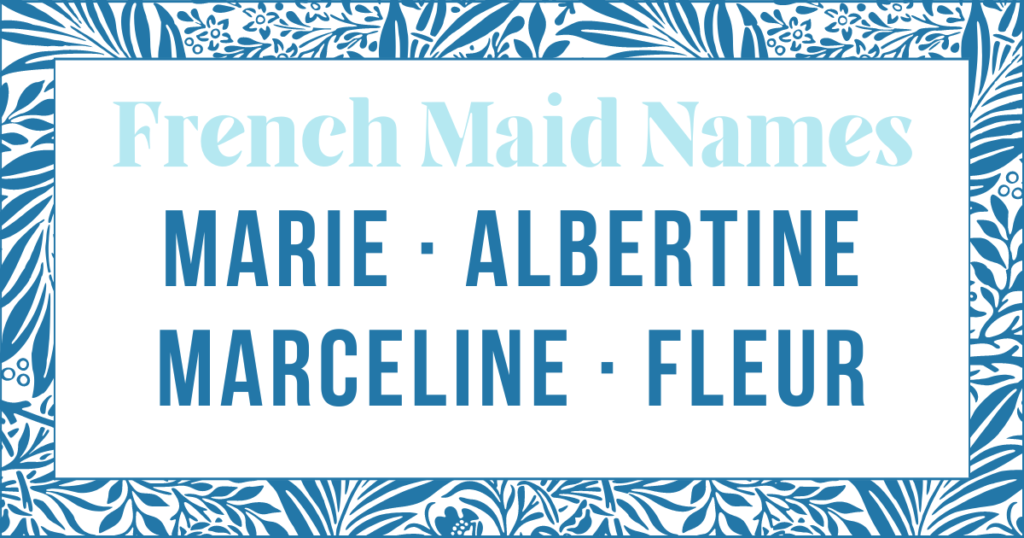 example french maid names