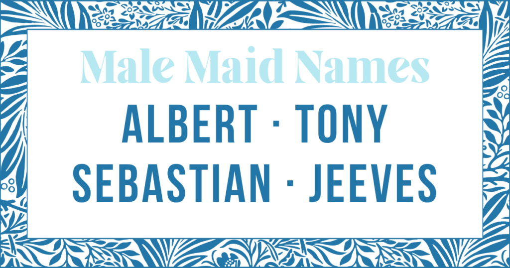 male maid names from pop culture, television, movies and books