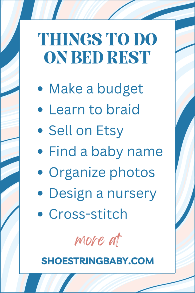 activities to do on pregnancy bed rest
