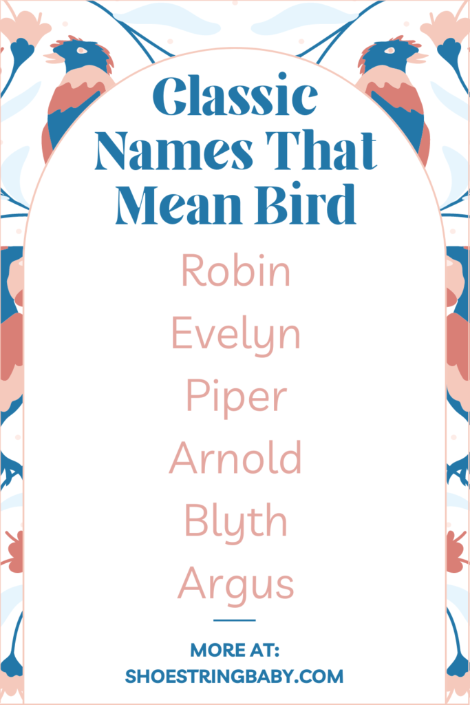 classic names that mean bird