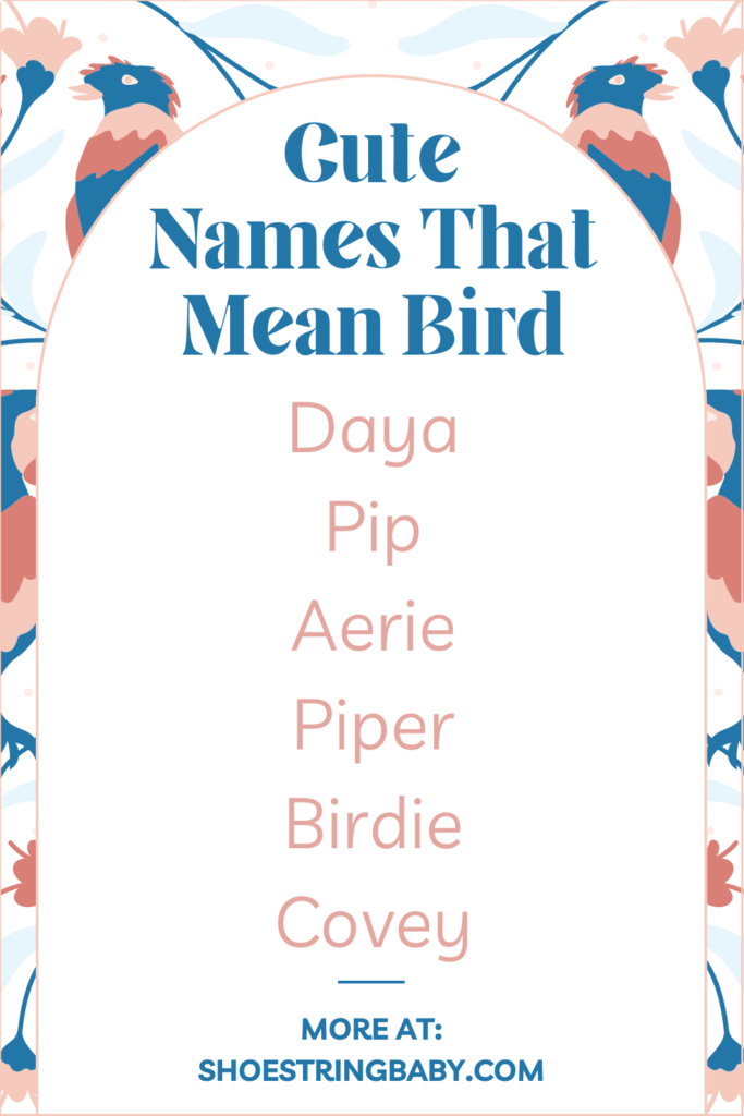 Cute names inspired by birds