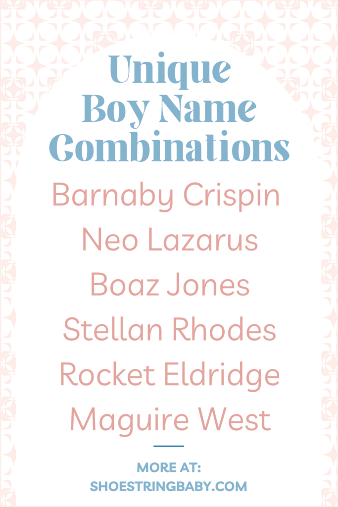 unique boy name combinations
