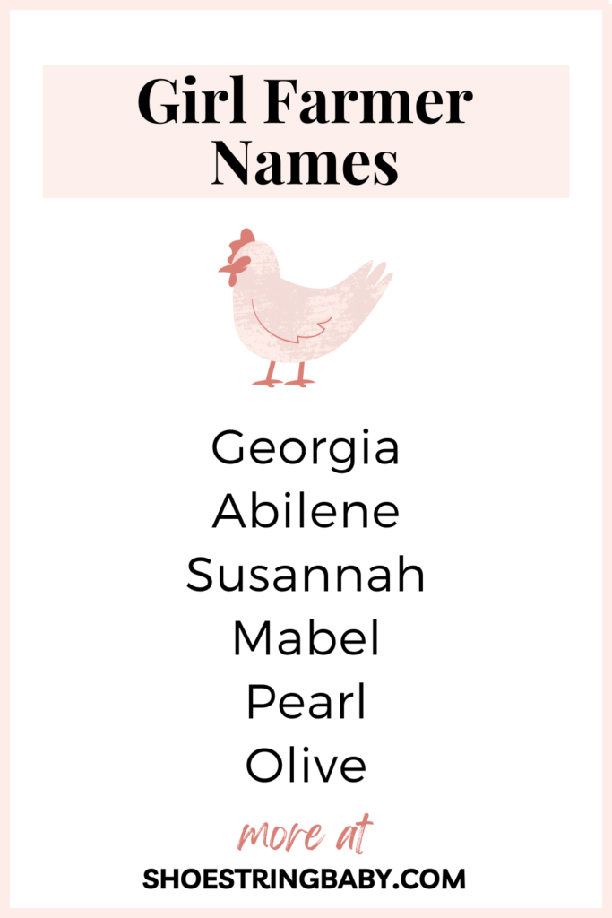 list of farm girl style names