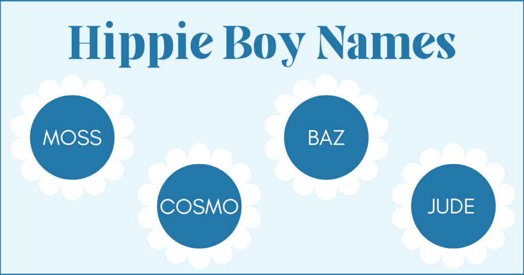 hippie boy names: moss, cosmo, baz and jude