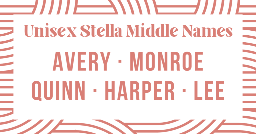unisex middle names for stella