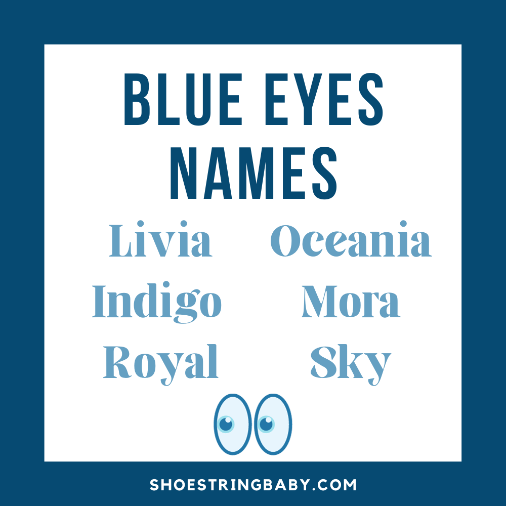 List of blue eyes names: Livia, Indigo, Royal, Oceania, Mora and Sky