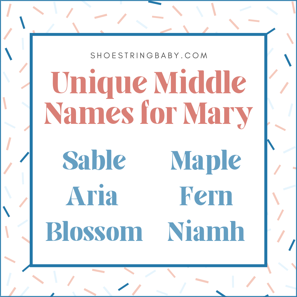 unique middle names for Mary