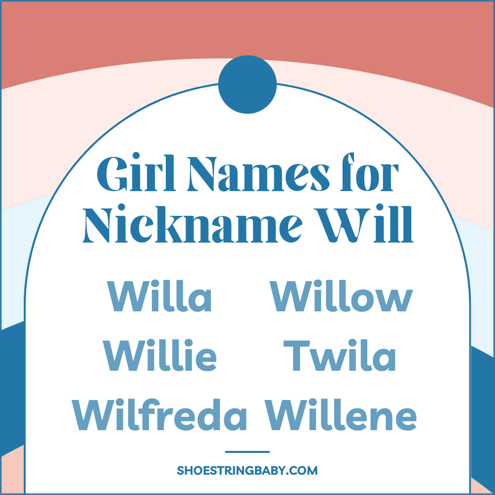 girl names with the nickname will: willa, willie, wilfreda, willow, twila, willene