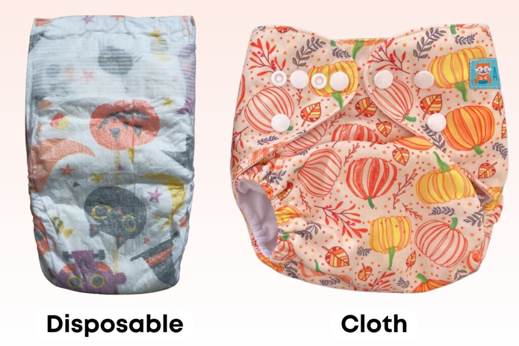 disposable diaper compared to cloth diaper