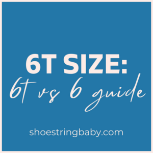 peach text against a teal background that says "6t size: 6t vs 6 guide"