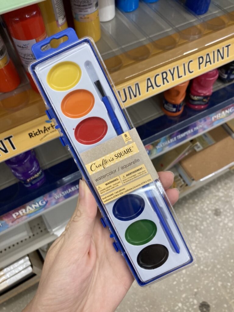 a kid's set of water color paint