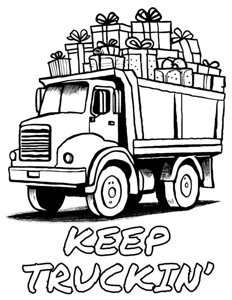 Christmas Truck Coloring Pages - Free Printables