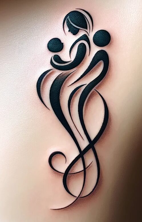 Tattoo of an abstract image.