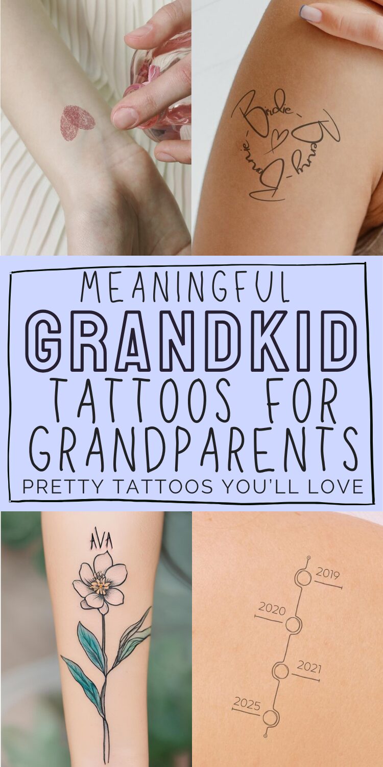 24 Cute Grandchildren Tattoos | Shoestring Baby