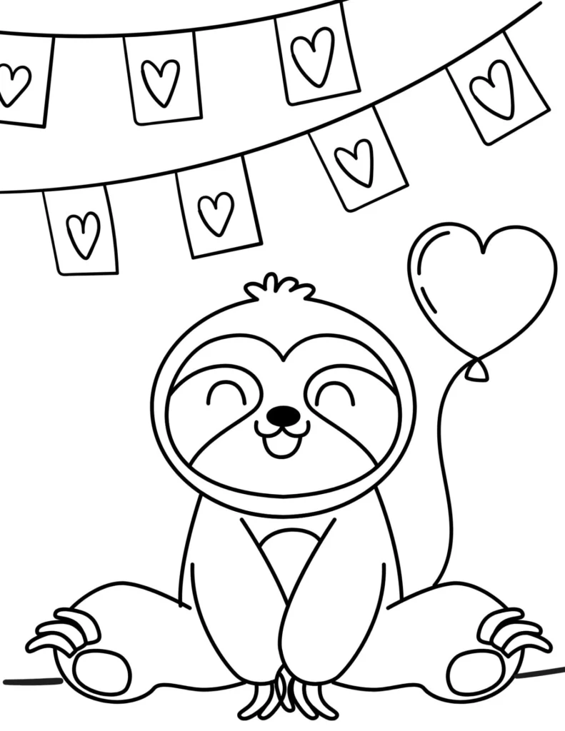 20 Cute Valentine Coloring Pages   Shoestring Baby