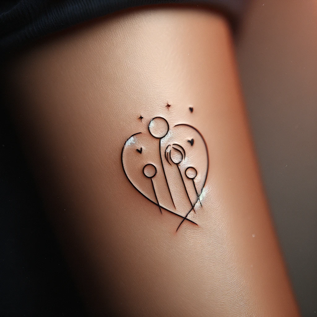 Simple heart tattoo.