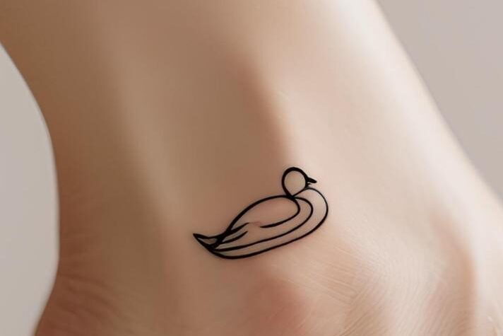 Duck ankle tattoo.