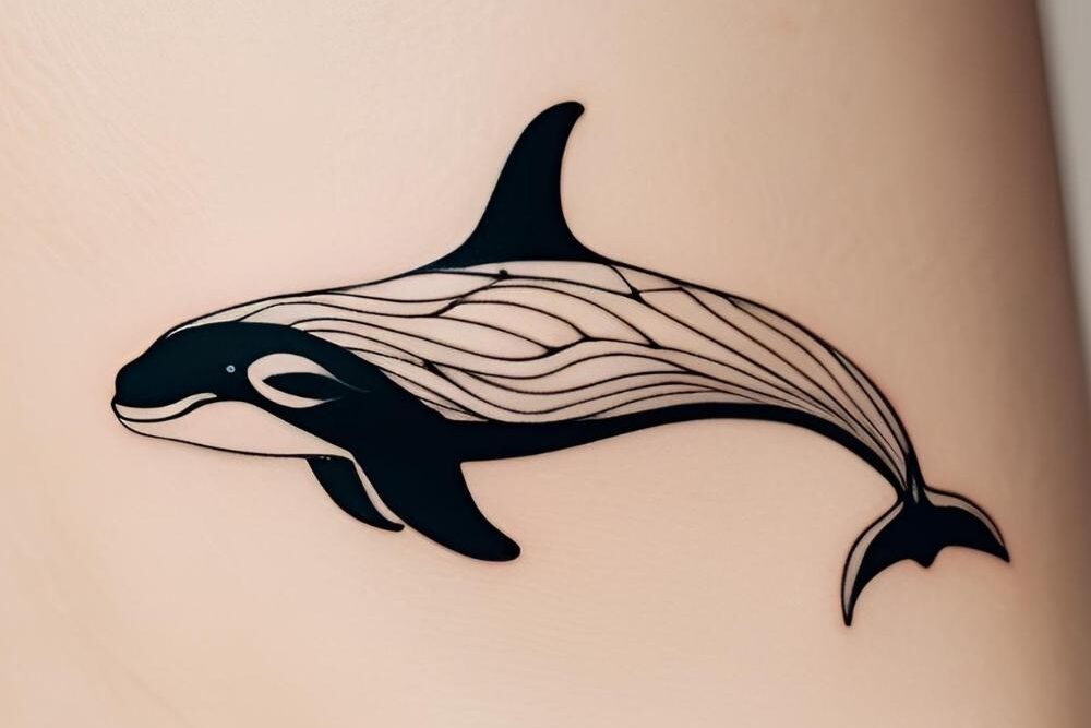 Orca nature tattoo.