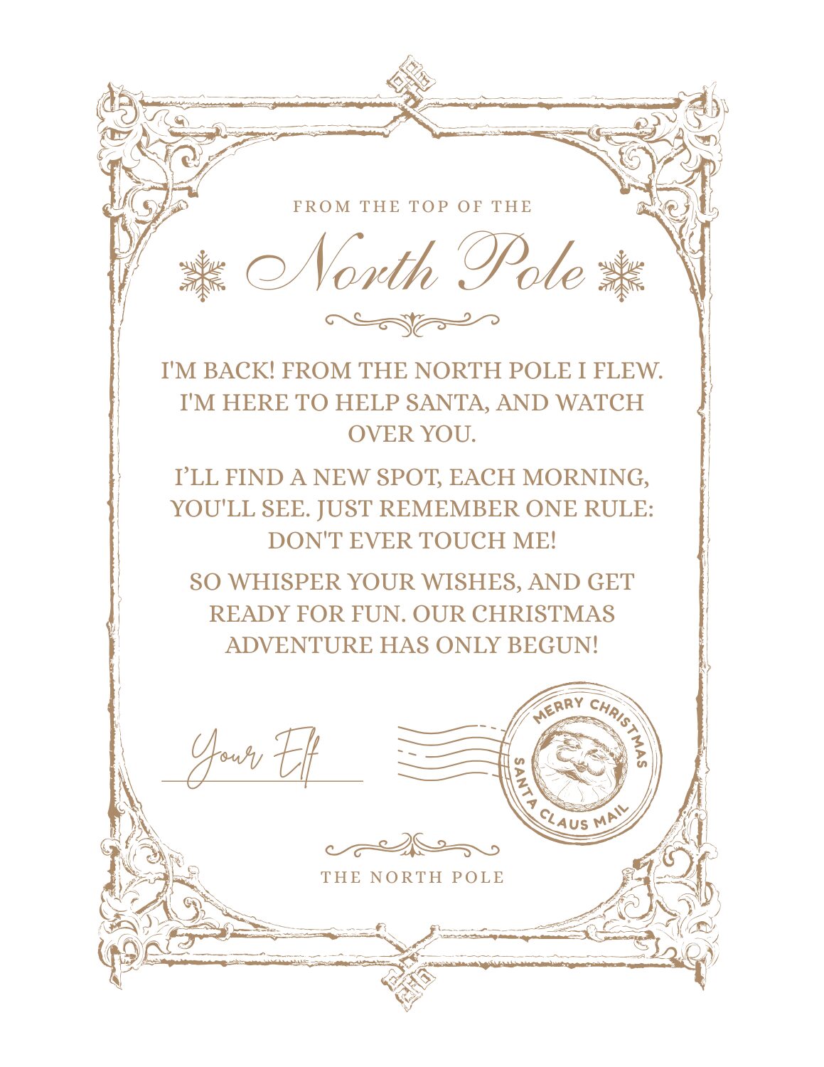 5 Elf on the Shelf Arrival Letters